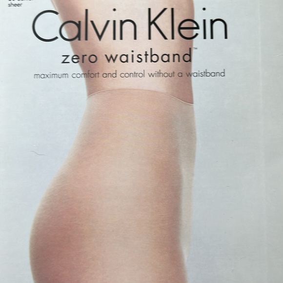Calvin Klein Zero Waistband Comfort Control Top Pantyhose Tights - Picture 4 of 6